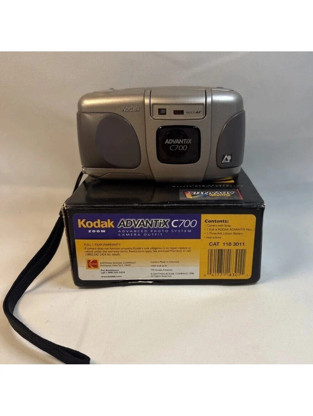 Vintage Kodak Advantix C700 APS Zoom Camera 30-60mm + Original Box & Strap